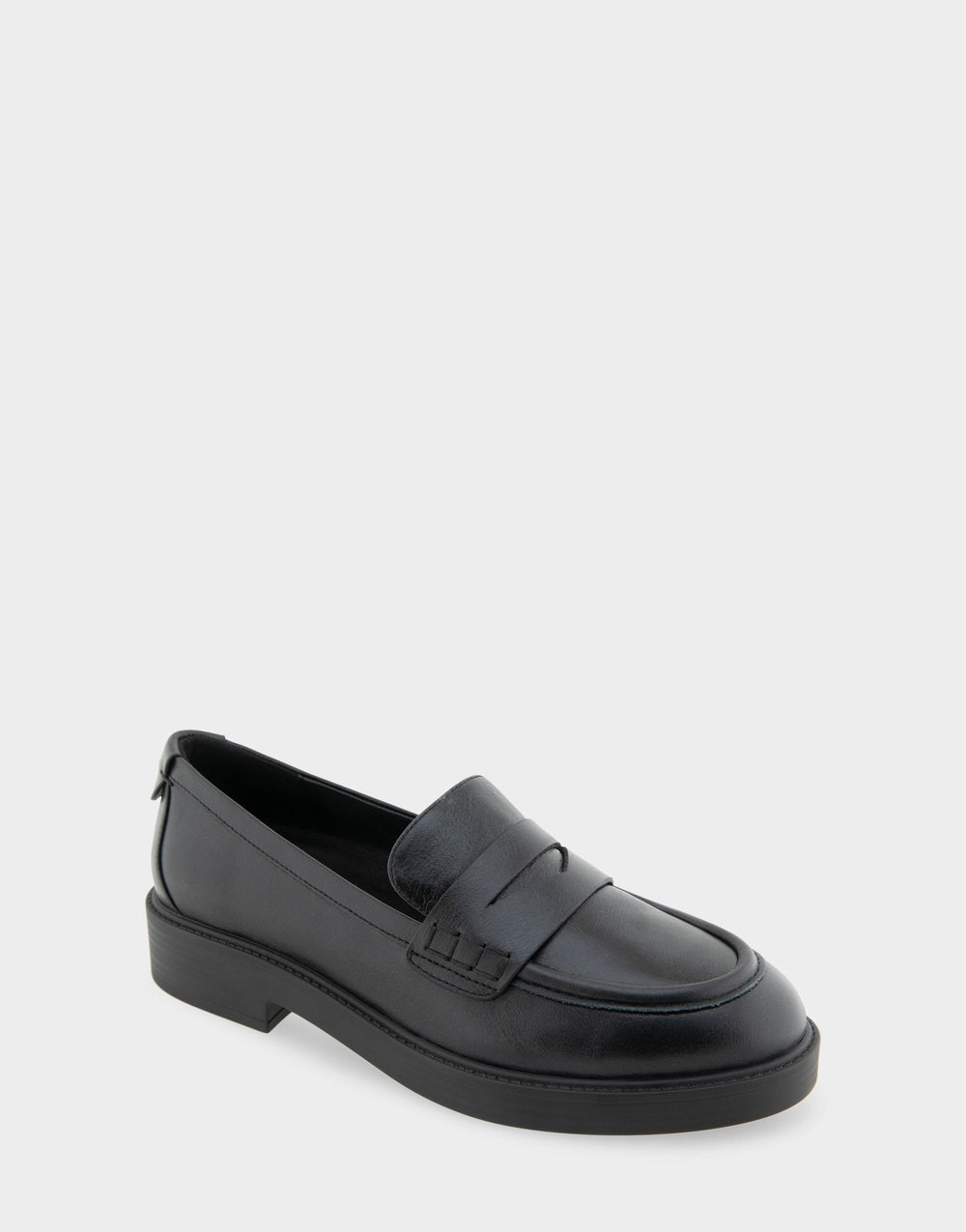 Women's Tailored Loafer in Black Leather