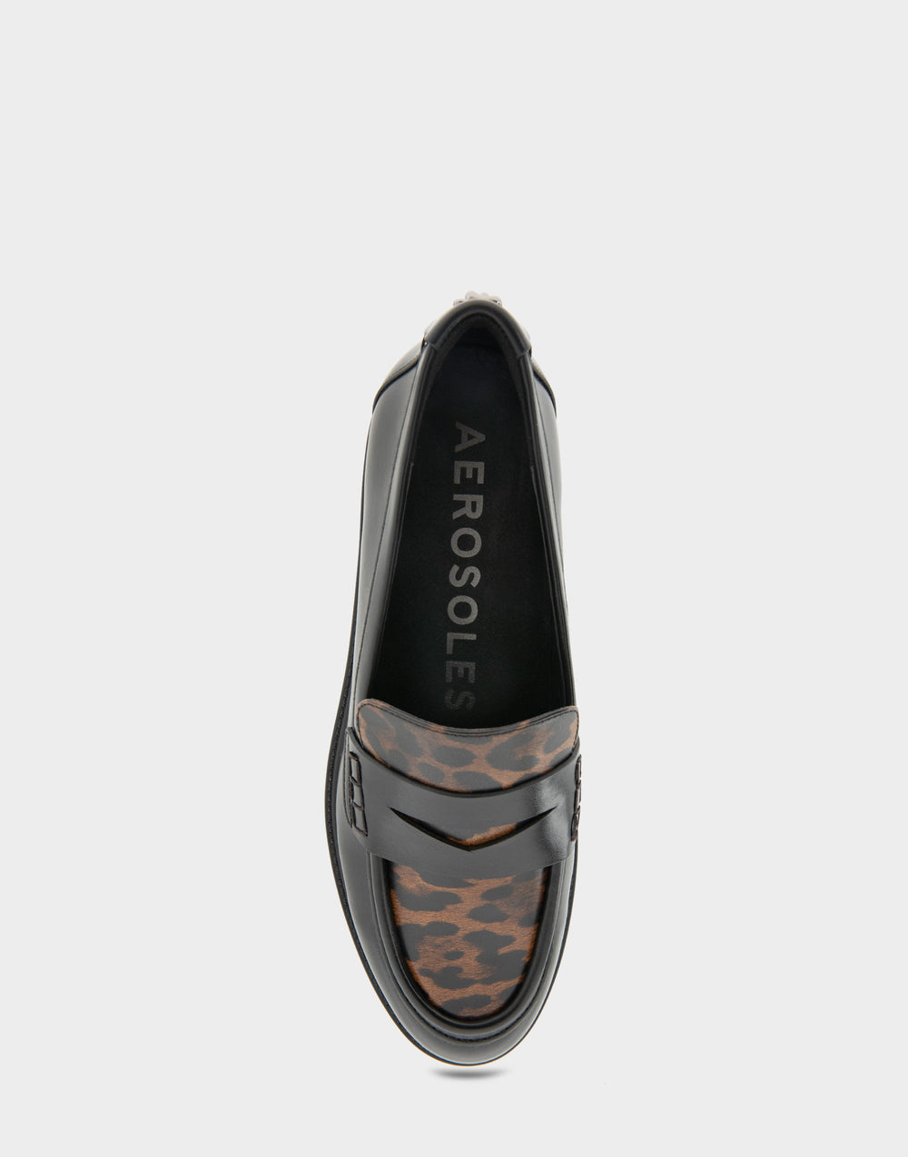 Women's Tailored Loafer in Black/Leopard Faux Leather