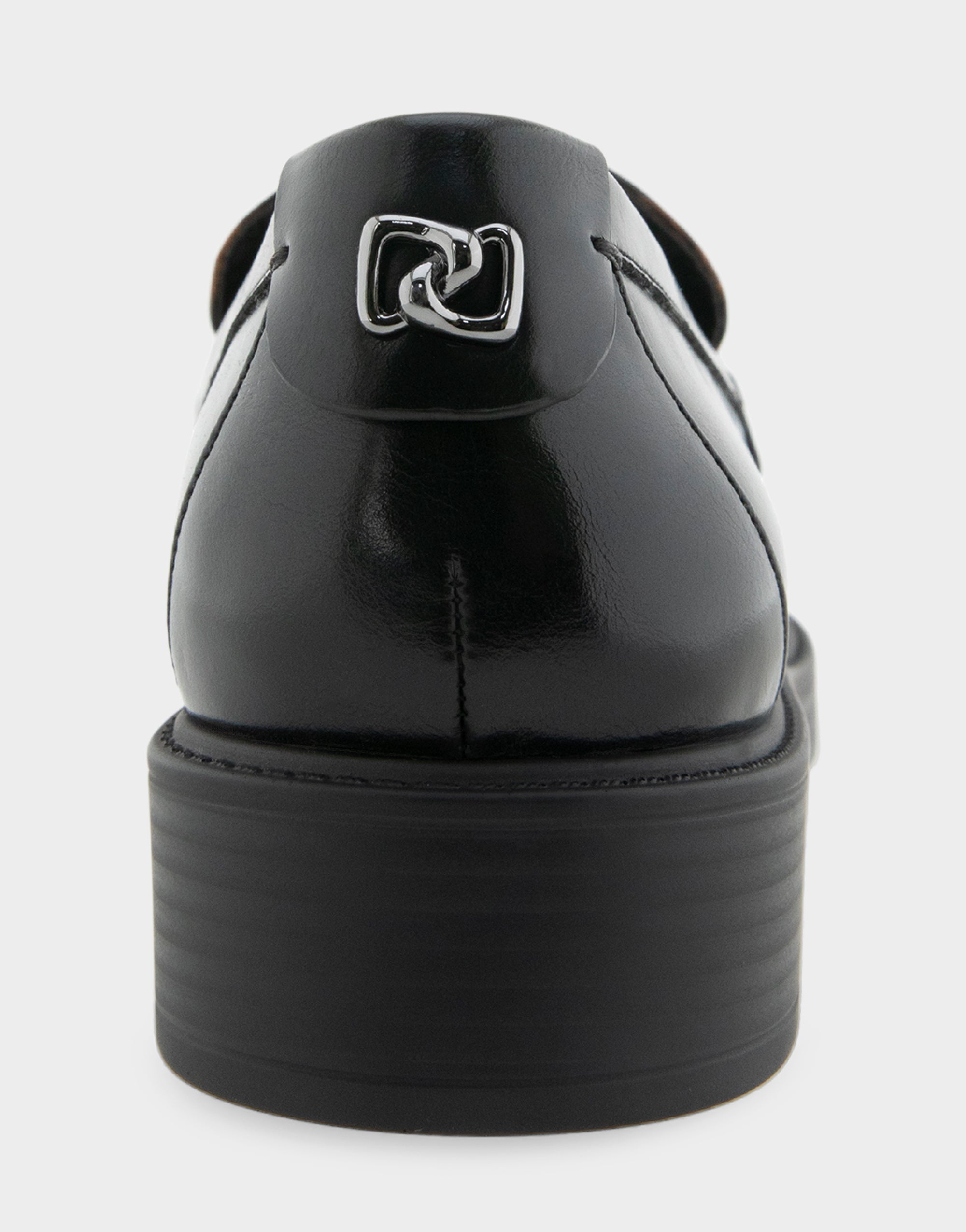 Women's Tailored Loafer in Black/Leopard Faux Leather