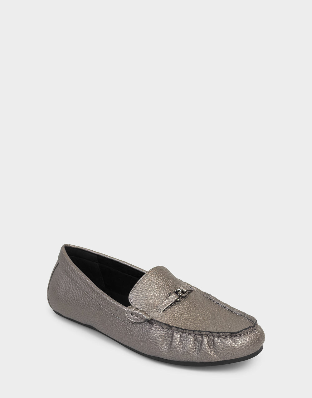 Women's Driver in Gunmetal Faux Leather