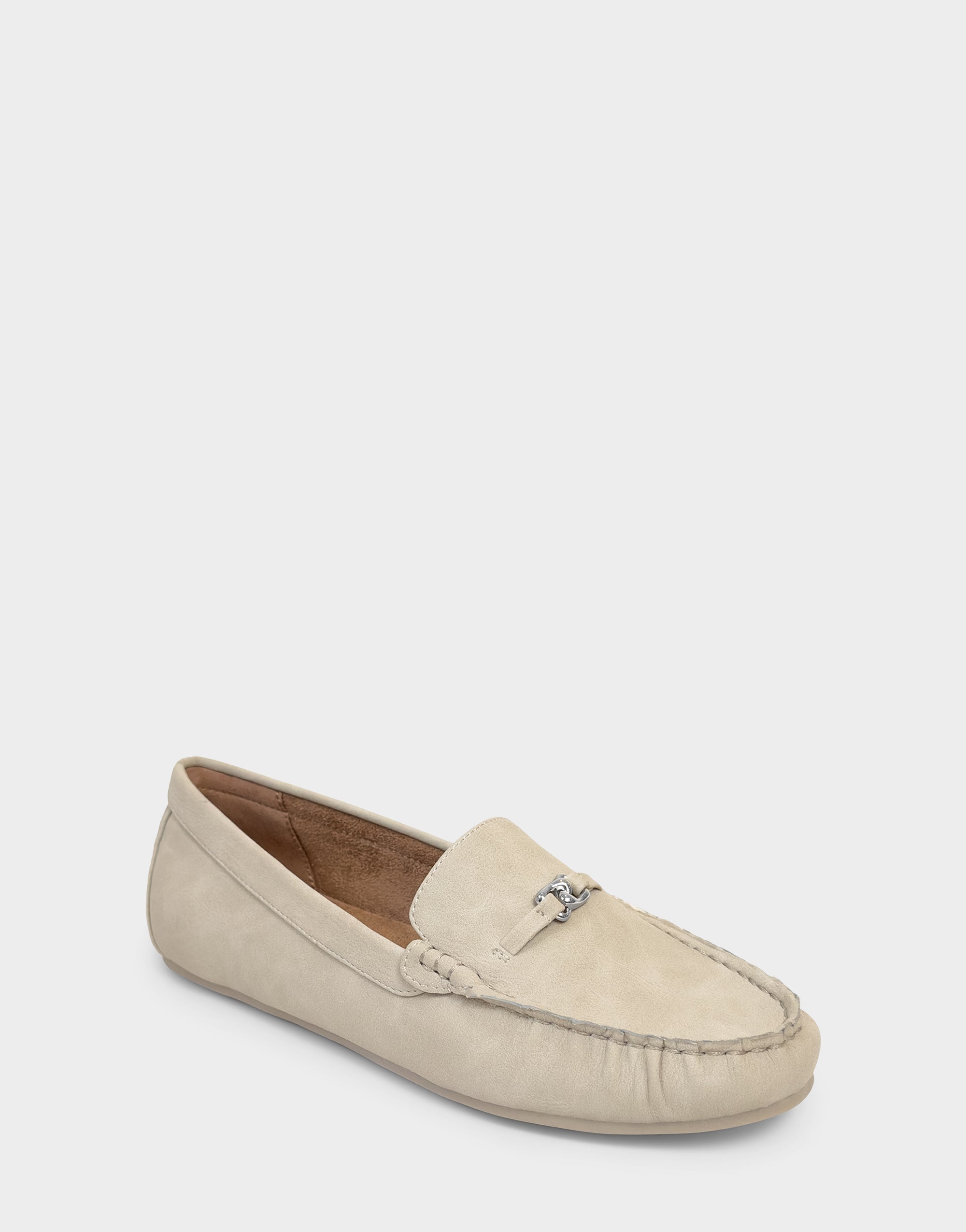Women's Driver in Stone Faux Nubuck