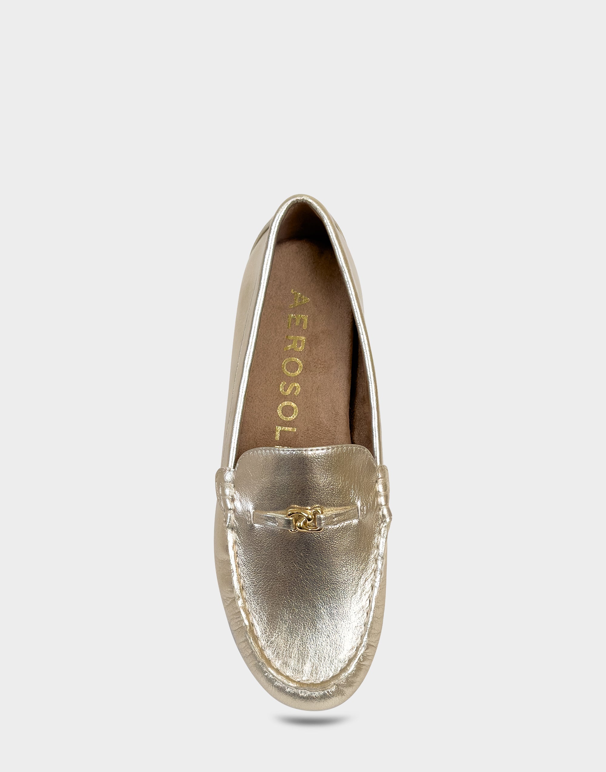 Women's Driver in Soft Gold Faux Leather