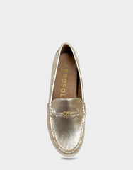 Women's Driver in Soft Gold Faux Leather