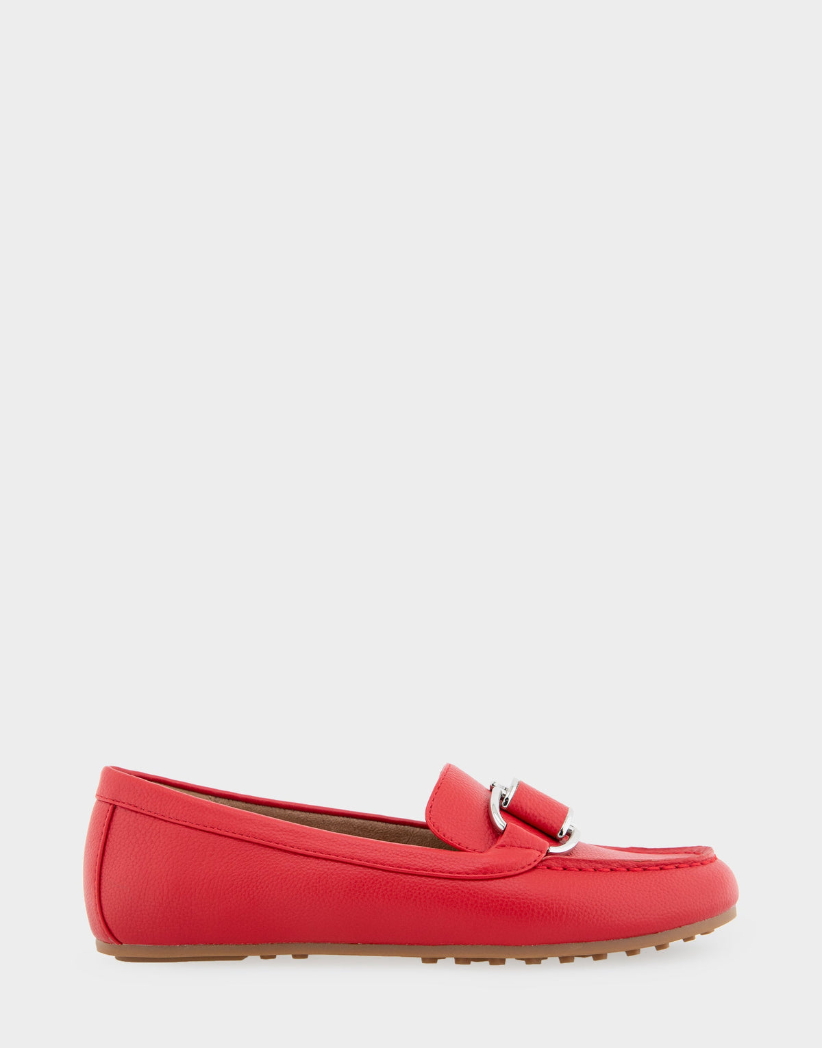 Denver Racing Red Faux Leather Ornamented Loafer