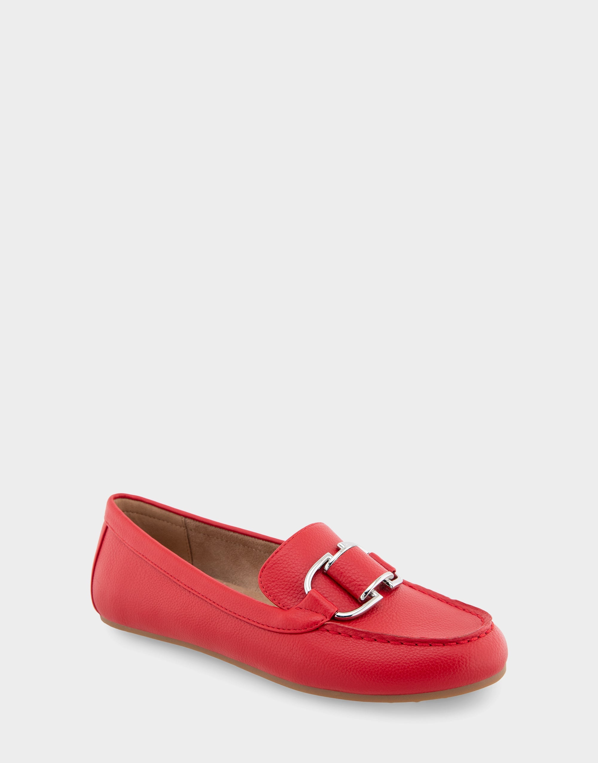 Denver Racing Red Faux Leather Ornamented Loafer