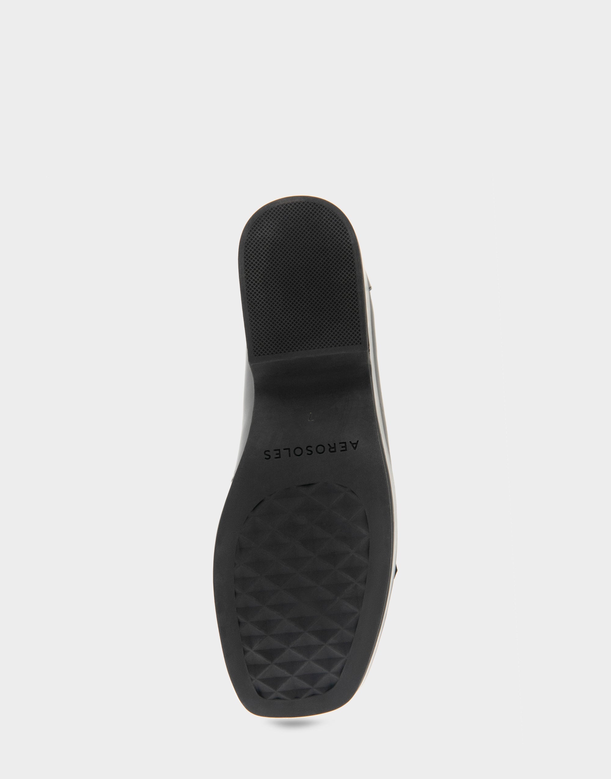 Women's Flatform Loafer in Black Faux Leather