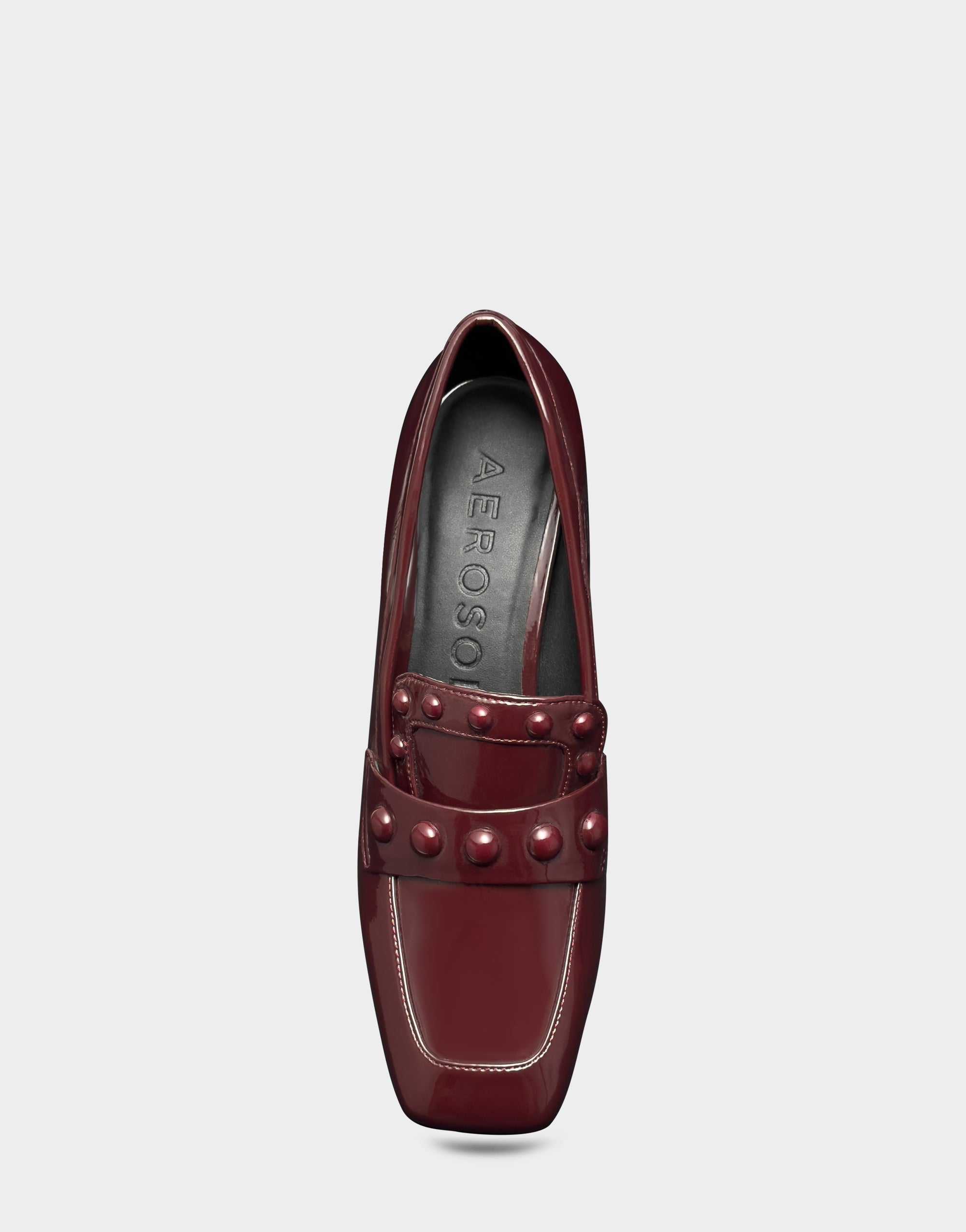 Women's Heeled Loafer in Merlot Crinkle Patent