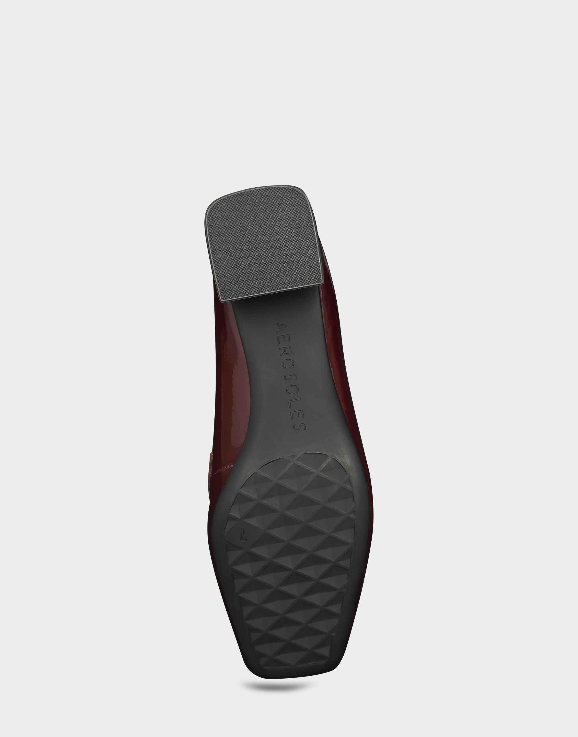 Women's Heeled Loafer in Merlot Crinkle Patent