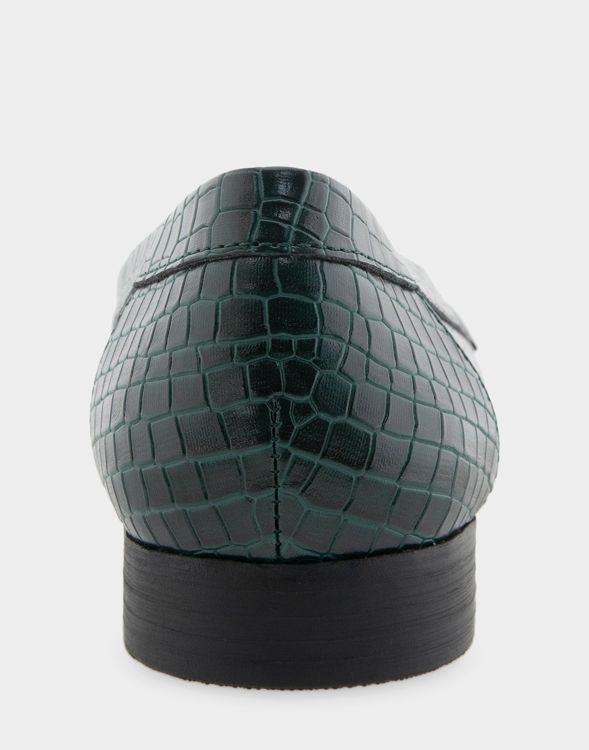 Women's Tailored Loafer in Pine Embossed Croco