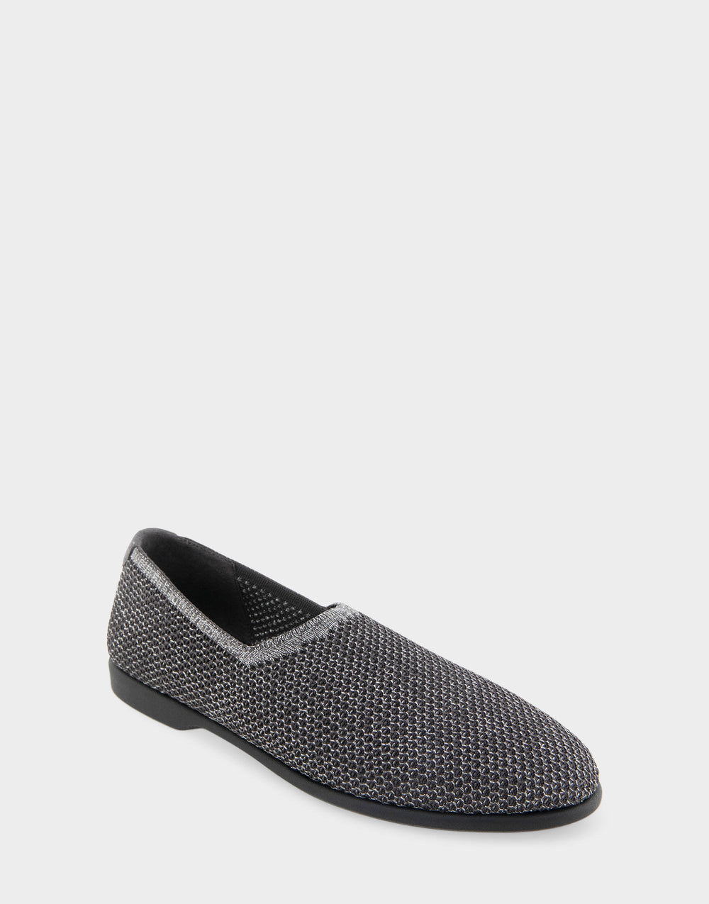 Women's Loafer in Gunmetal Metallic Knit