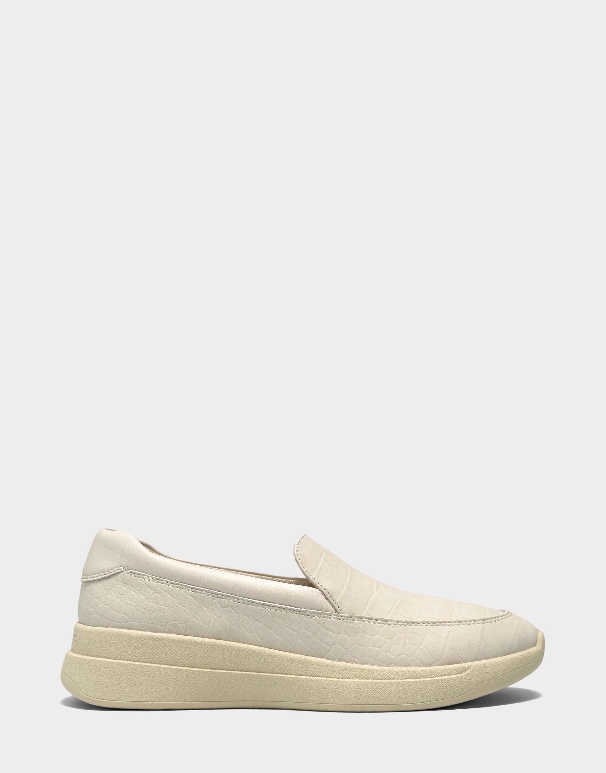 Women's Casual Loafer in Eggnog Faux Croc Nubuck/Faux Leather