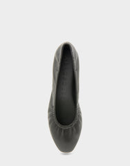 Women's Ballet Flat in Black Leather
