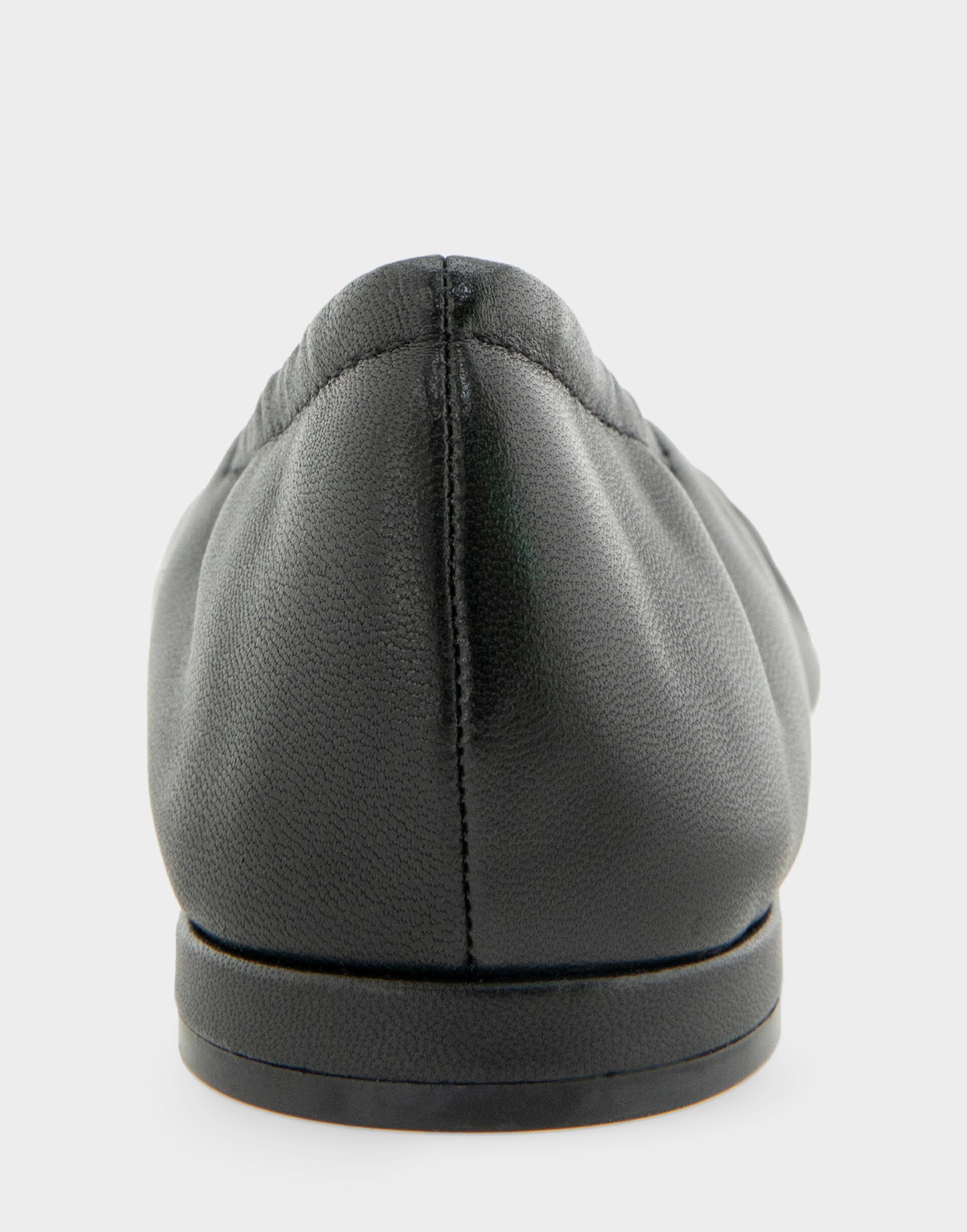 Women's Ballet Flat in Black Leather