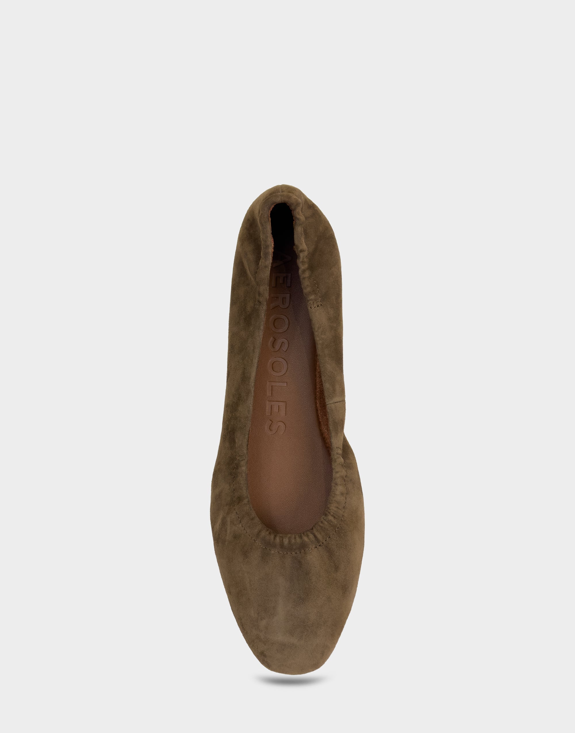 Women's Ballet Flat in Mocha Suede