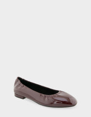Women's Ballet Flat in Merlot Crinkle Patent