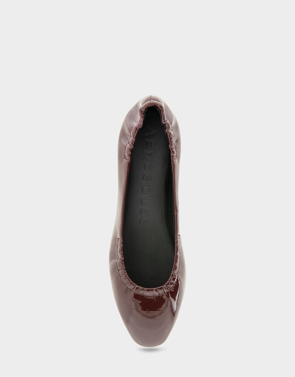 Women's Ballet Flat in Merlot Crinkle Patent