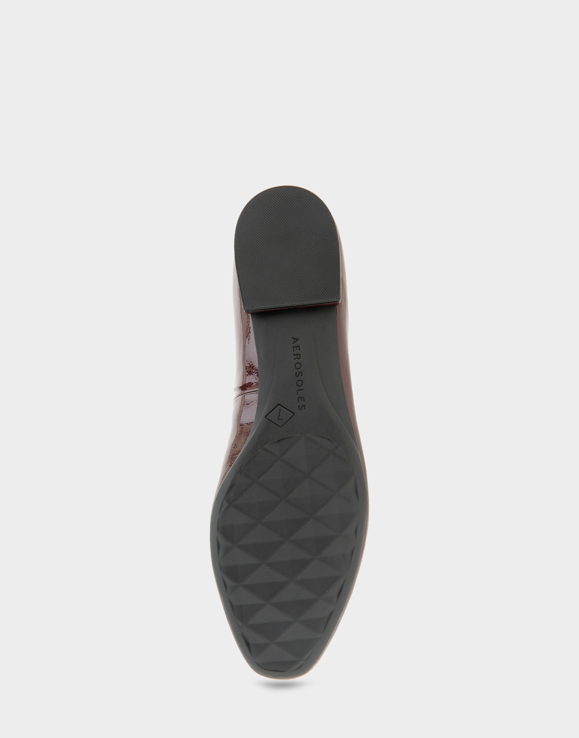 Women's Ballet Flat in Merlot Crinkle Patent