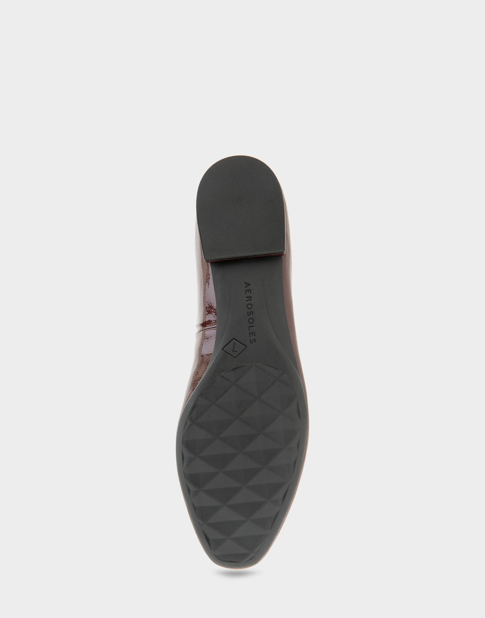 Women's Ballet Flat in Merlot Crinkle Patent
