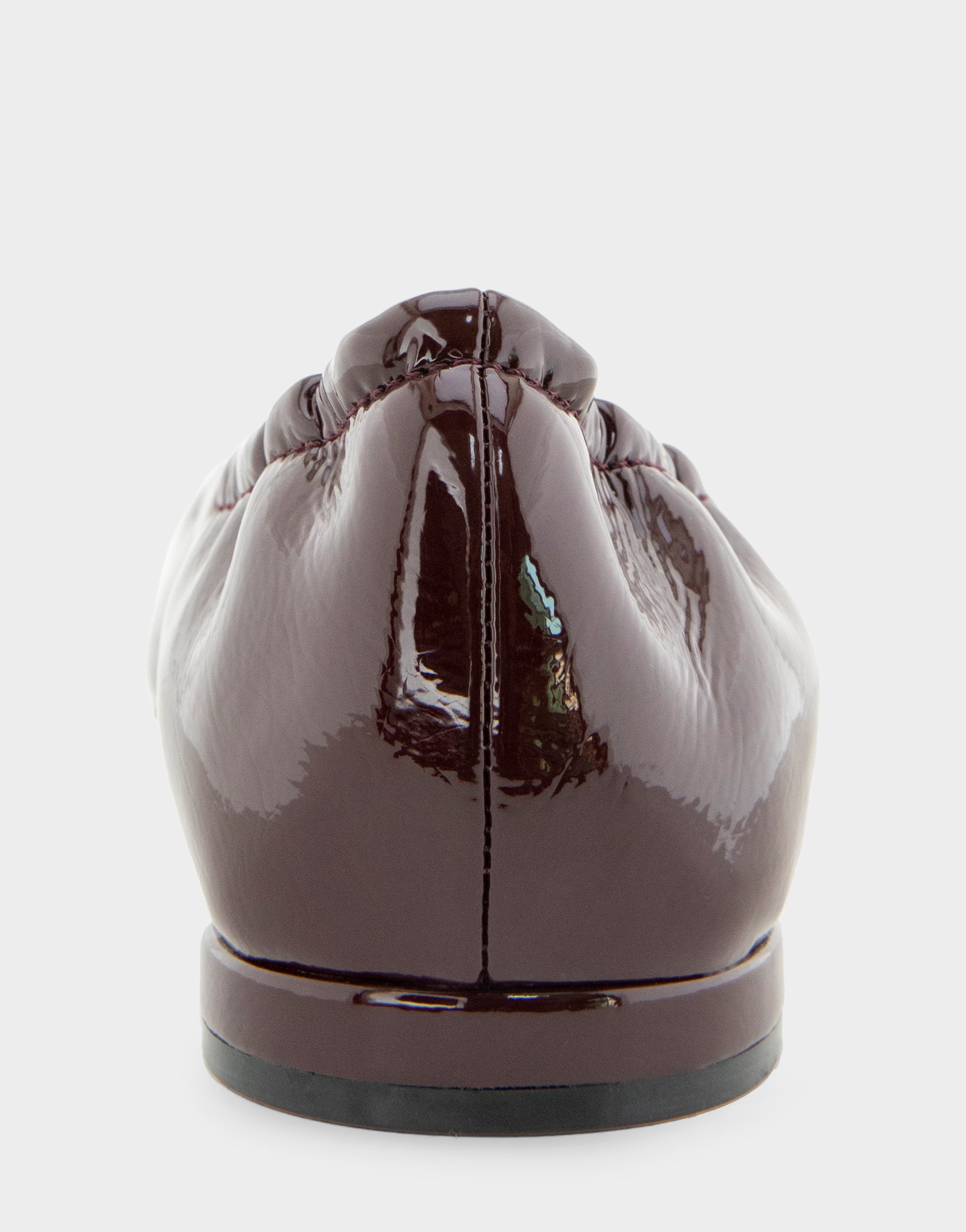 Women's Ballet Flat in Merlot Crinkle Patent