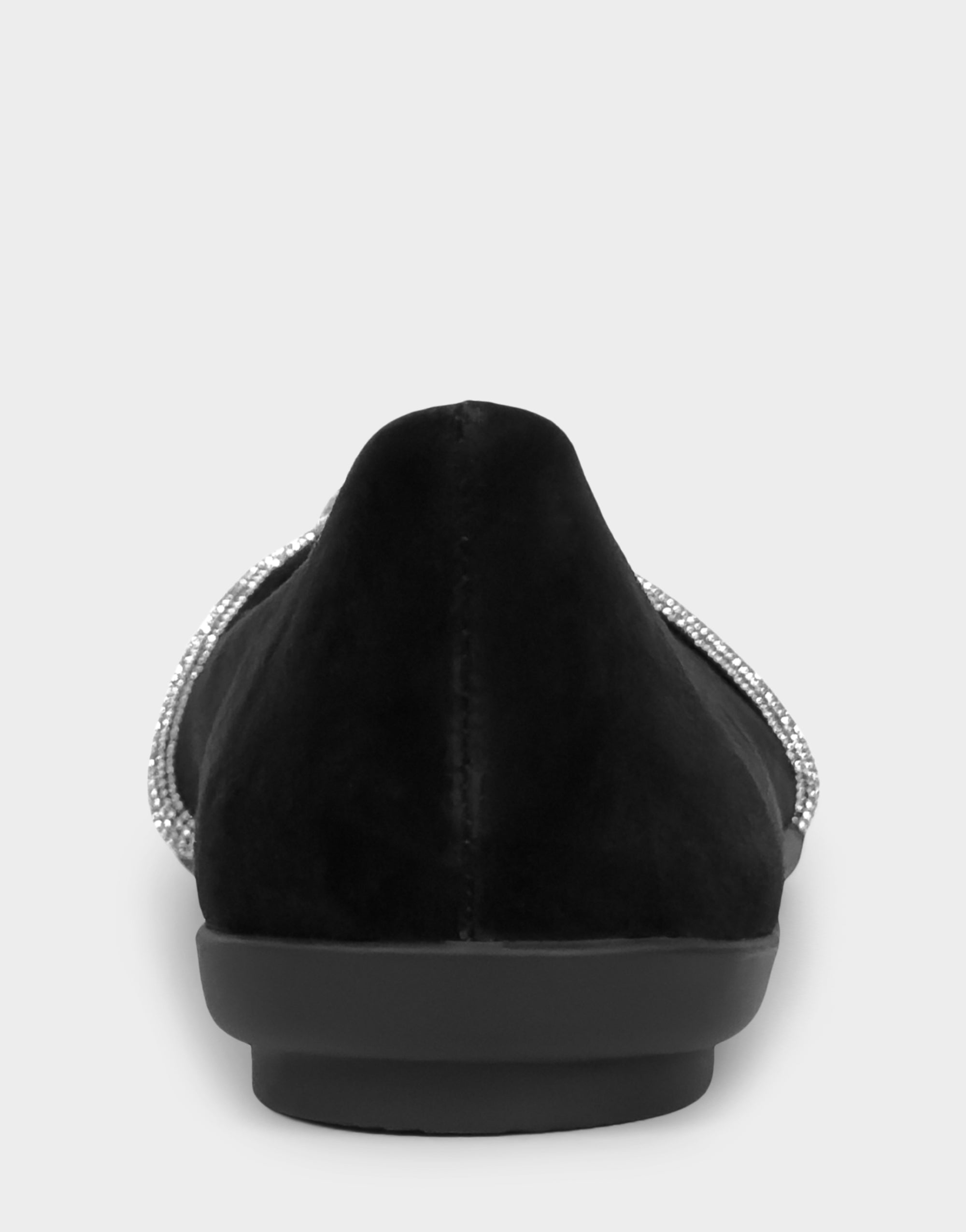 Women's Dress Flat in Black Suede