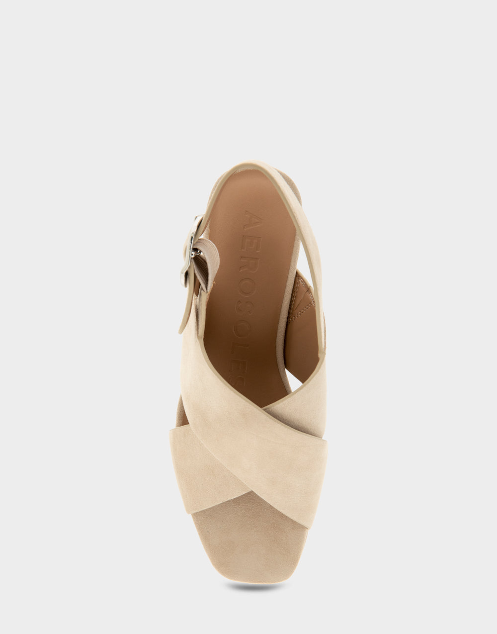 Women's Platform Sandal in Stone Suede