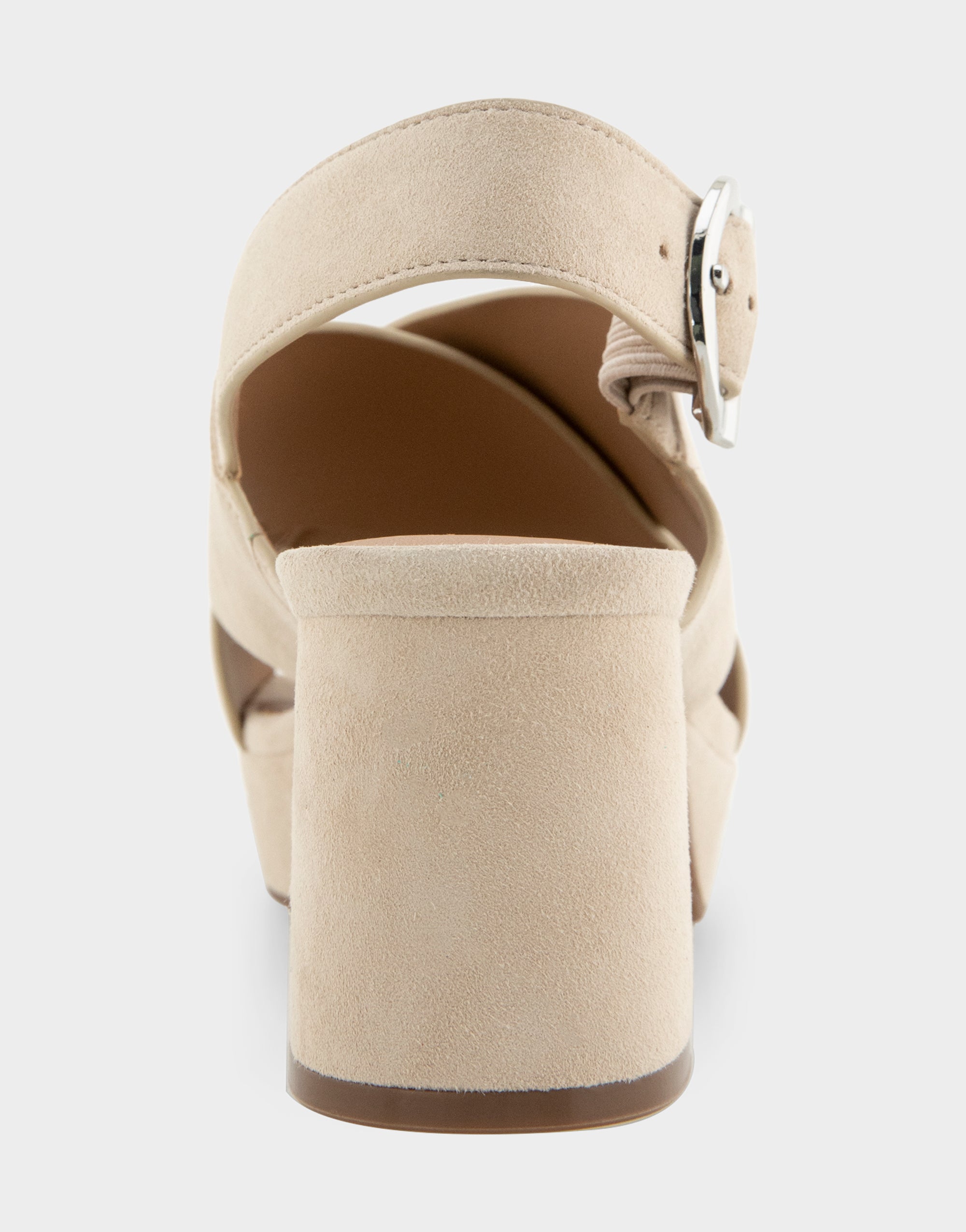 Women's Platform Sandal in Stone Suede