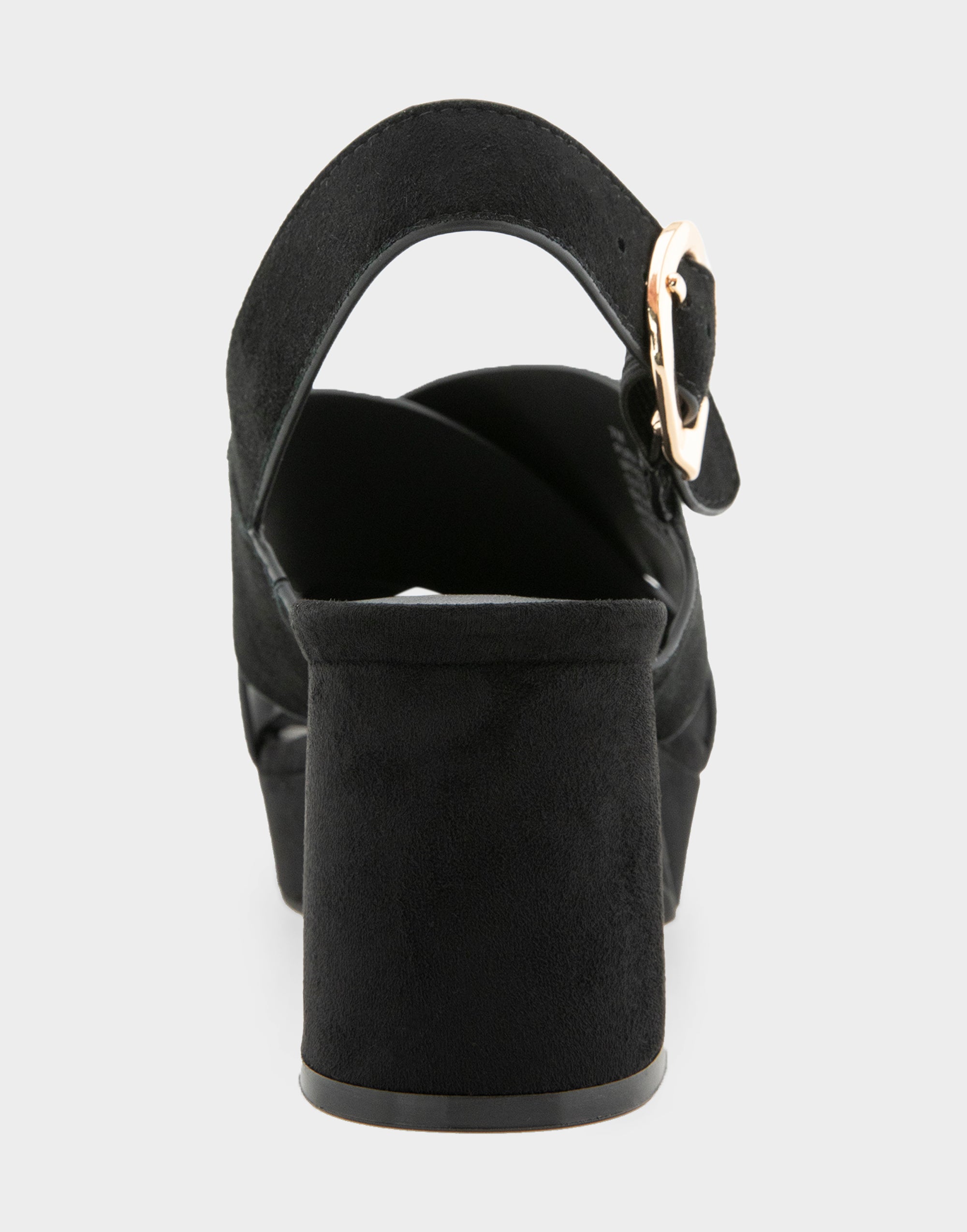 Women's Platform Sandal in Black Suede