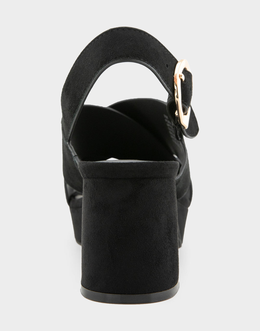 Women's Platform Sandal in Black Suede