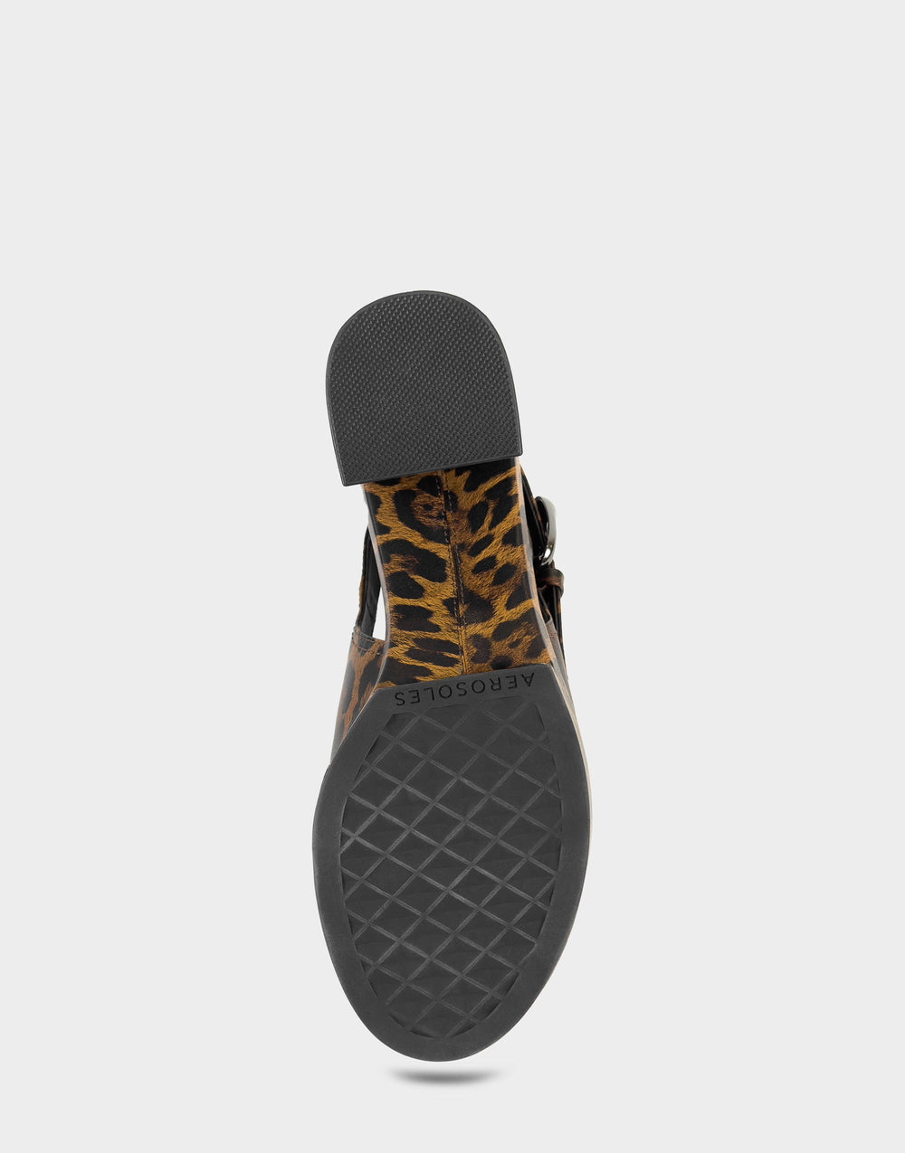 Women's Platform Sandal in Leopard Print Faux Leather