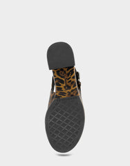Women's Platform Sandal in Leopard Print Faux Leather