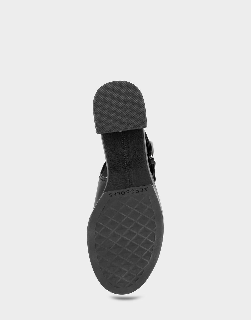 Women's Platform Sandal in Black Stretch Faux Leather