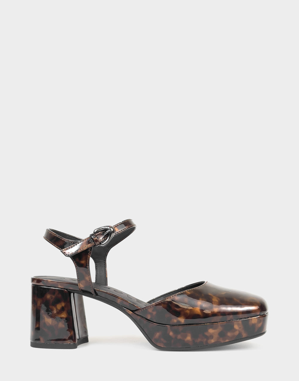 Women's Two Piece Platform in Tortoise Patent