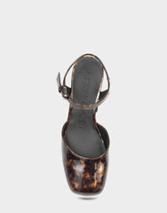 Women's Two Piece Platform in Tortoise Patent