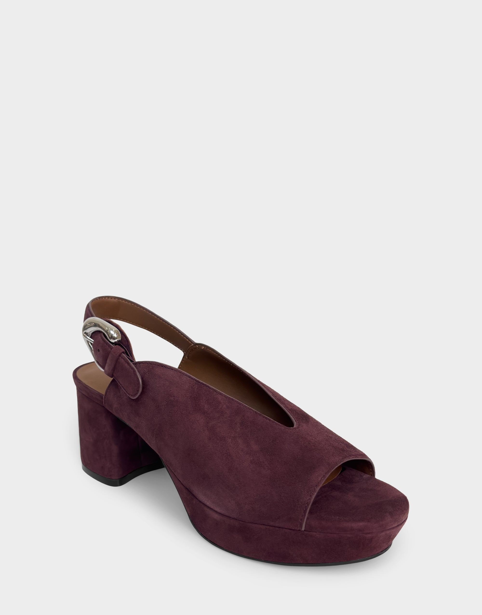 Women's Platform Sandal in Fig Suede