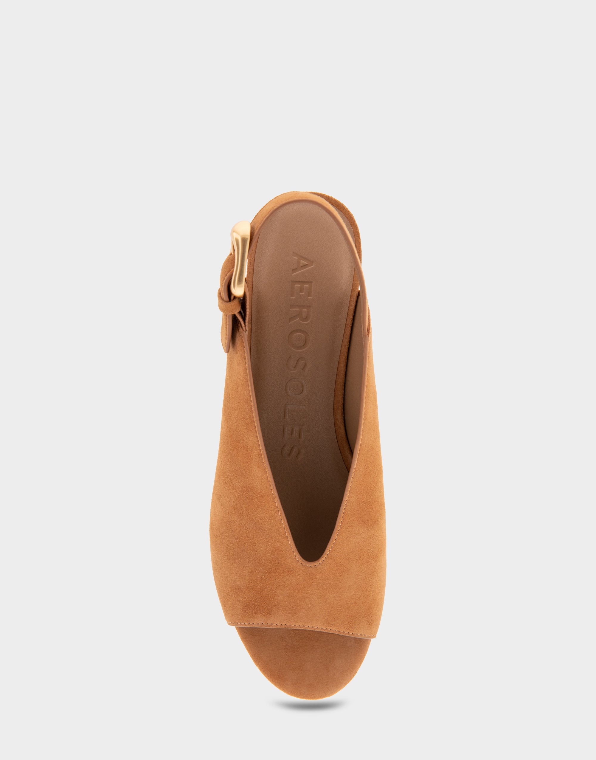 Cornelia Tan Suede Peep Toe Platform Sandal