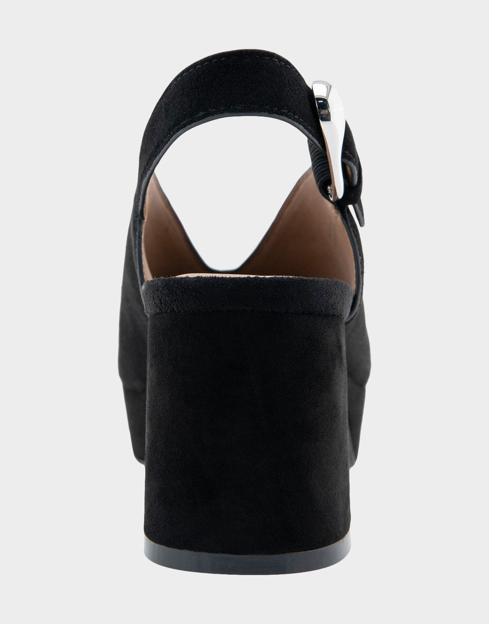 Cornelia Black Suede Peep Toe Platform Sandal