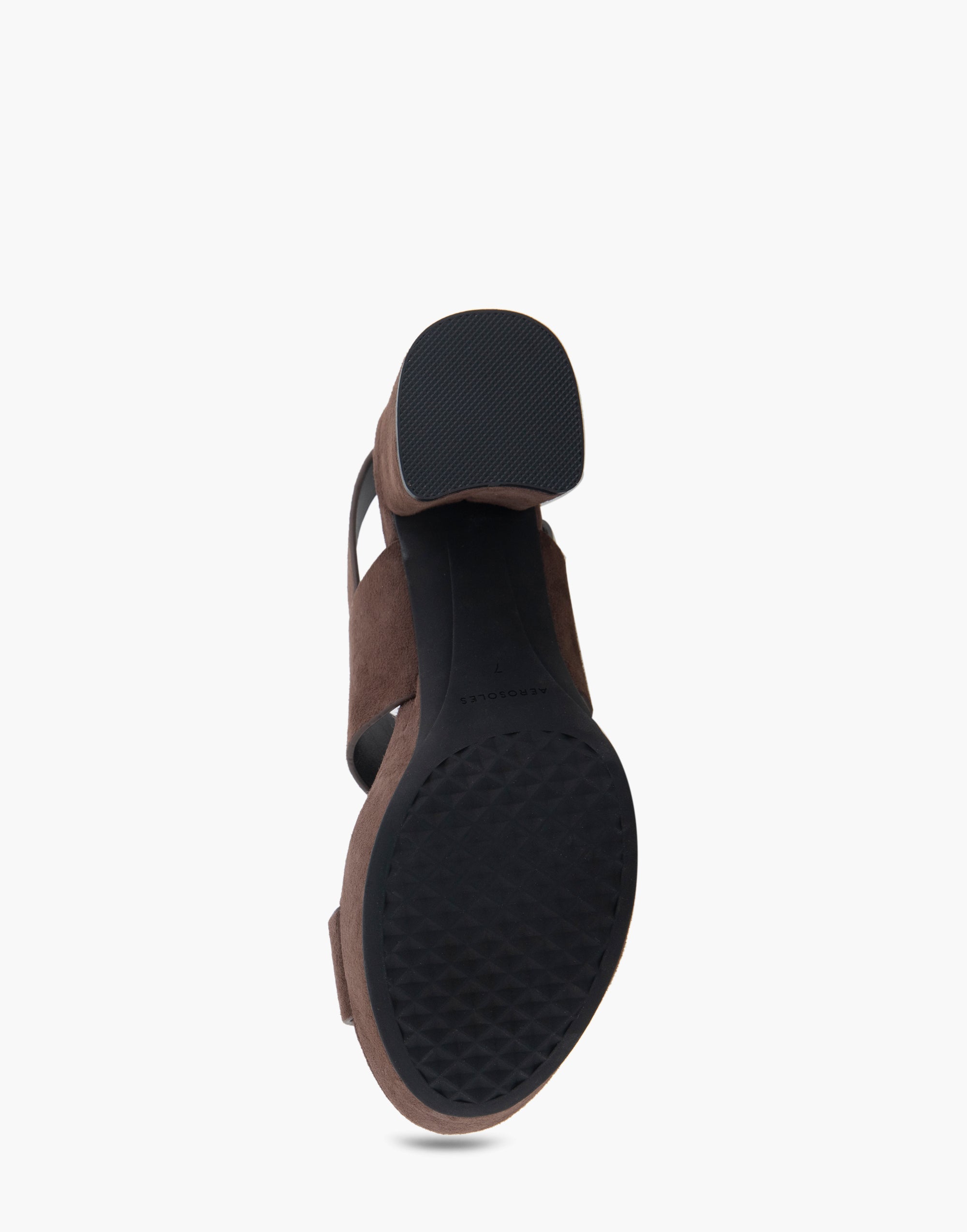 Comfortable Women's Platform Sandal in Brown Genuine Suede