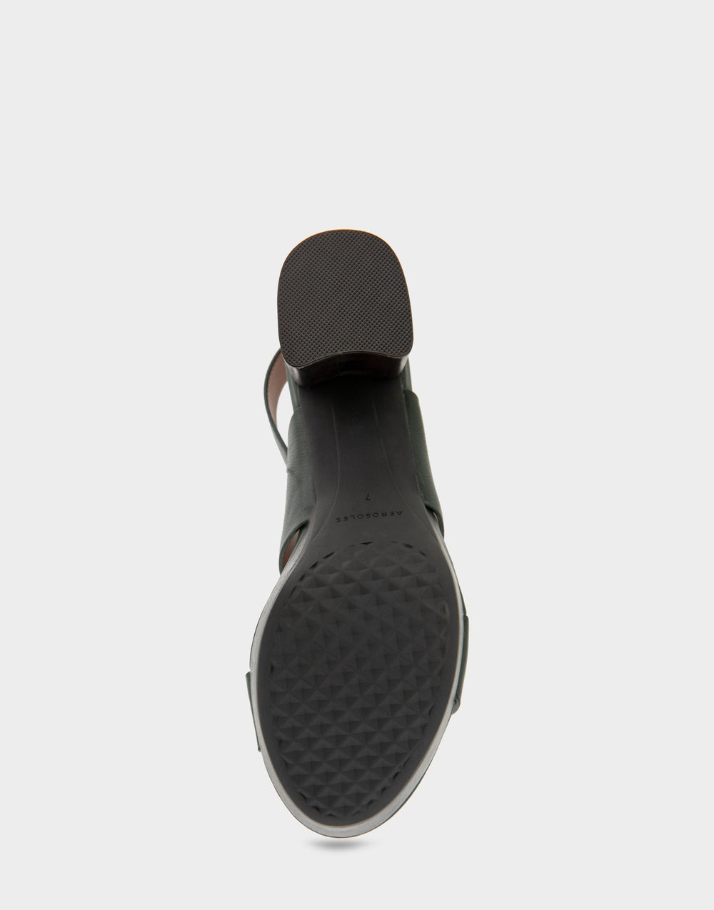 Comfortable Women's Platform Sandal in Fir Green Leather Leather