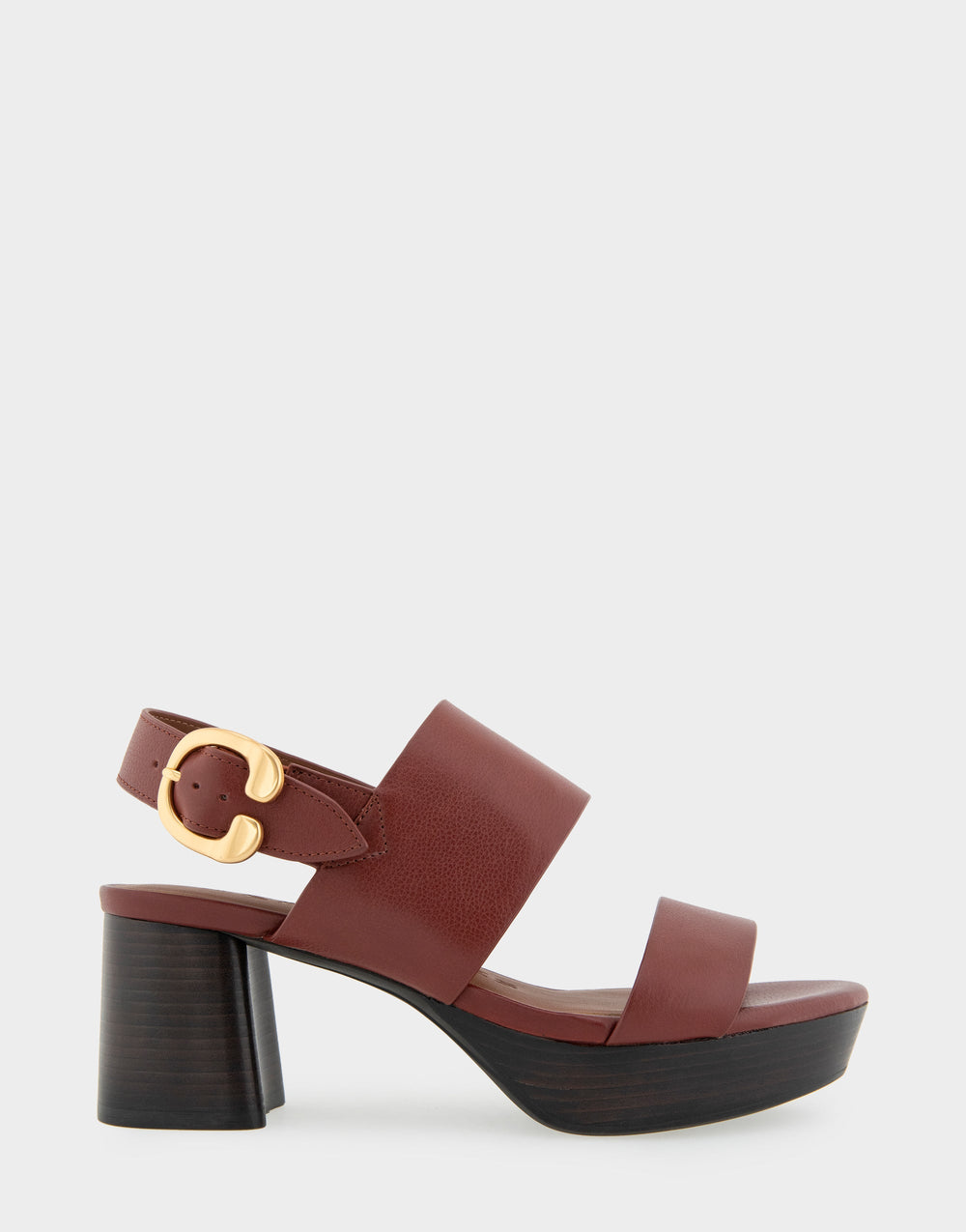 Comfortable Women's Platform Sandal in Clay Combo Leather Leather