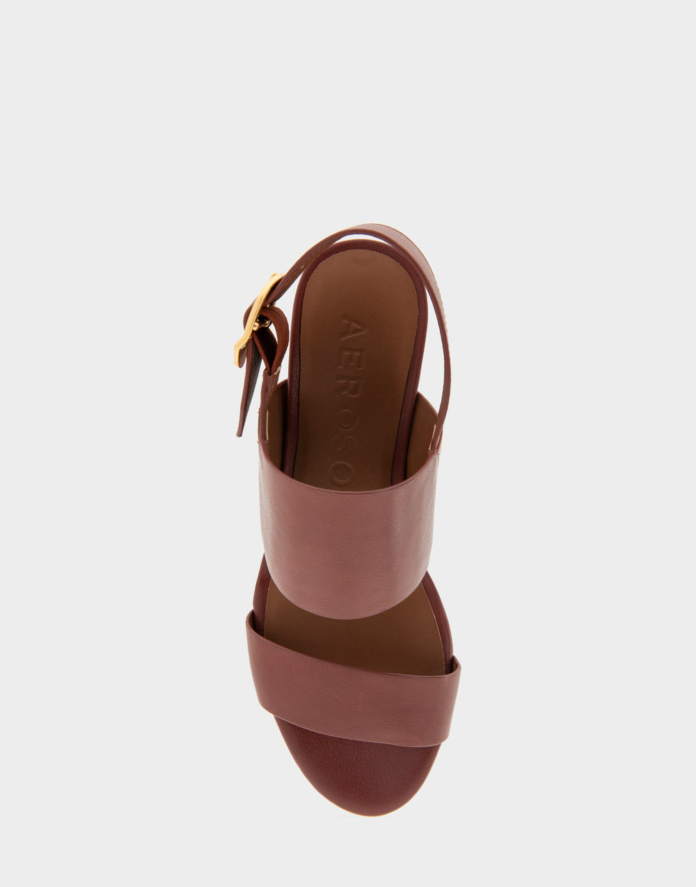 Comfortable Women's Platform Sandal in Clay Combo Leather Leather
