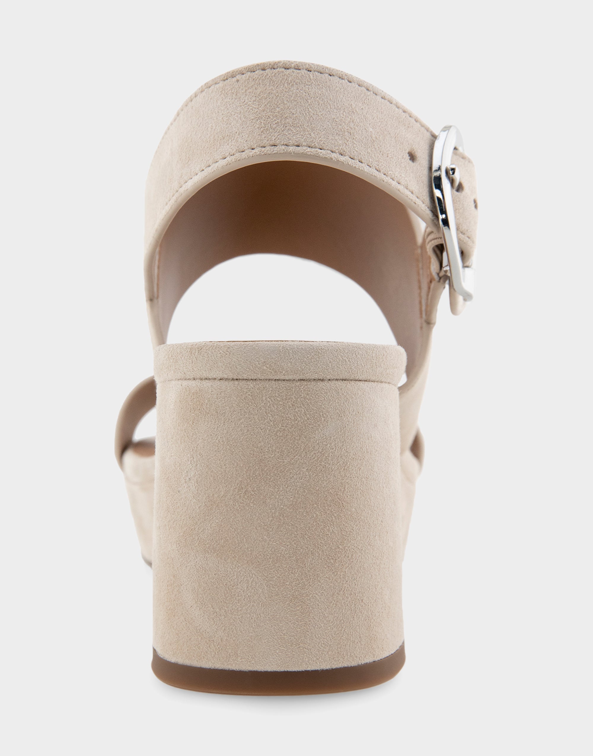 Comfortable Women's Platform Sandals in Stone Suede
