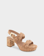 Comfortable Women's Platform Sandals in Natural Cork