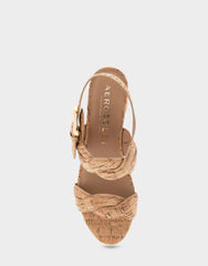 Comfortable Women's Platform Sandals in Natural Cork