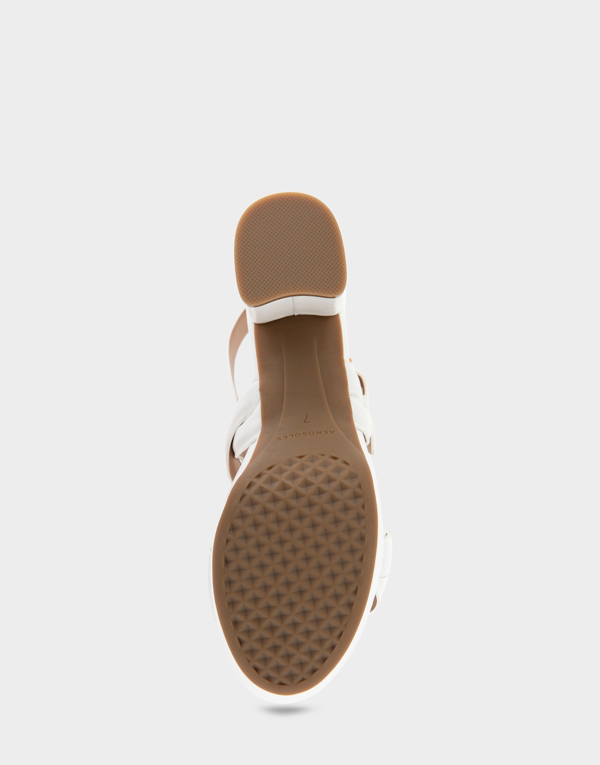 Comfortable Women's Platform Sandals in White Leather