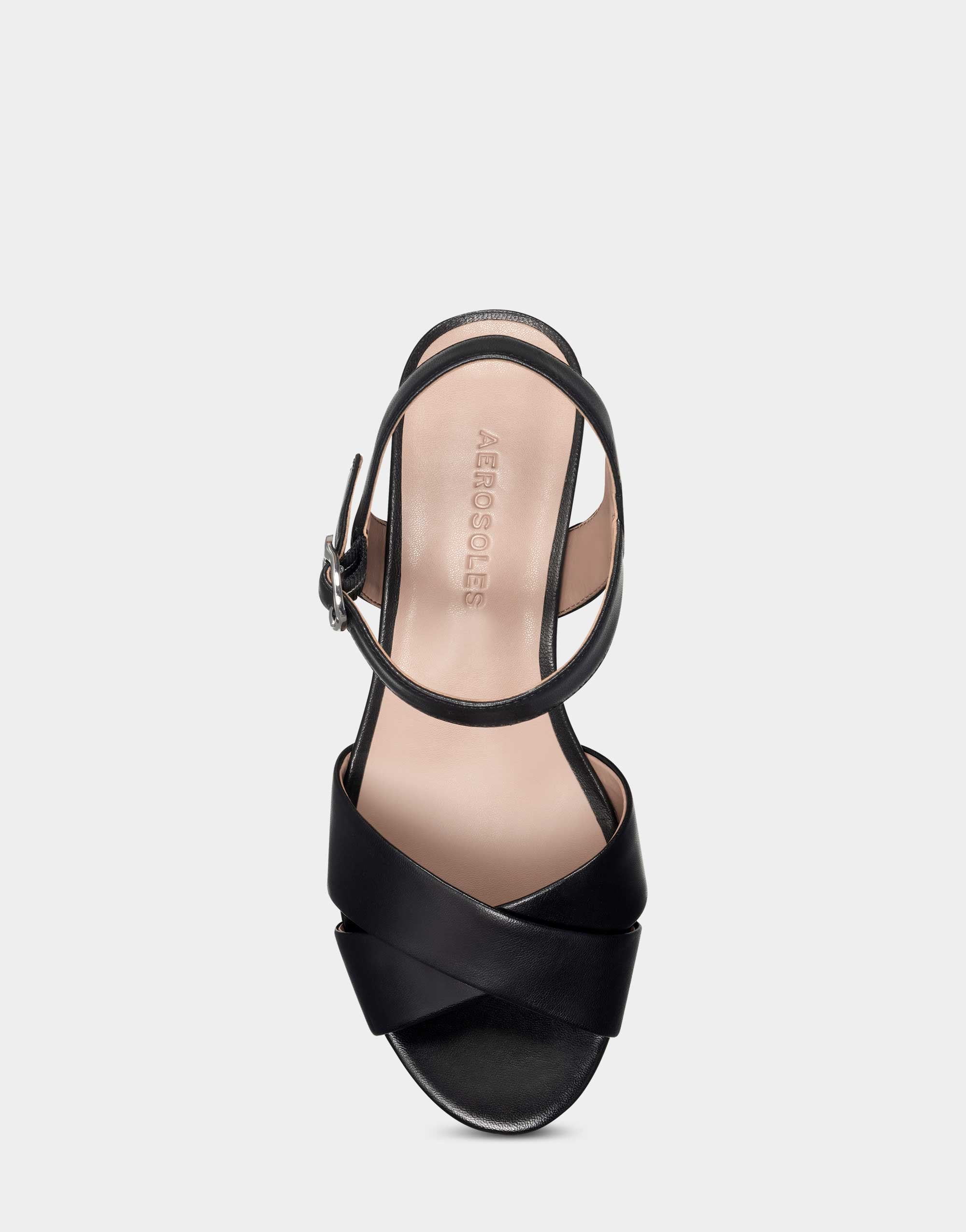 Comfortable Women's Sandal in Black Genuine Leather