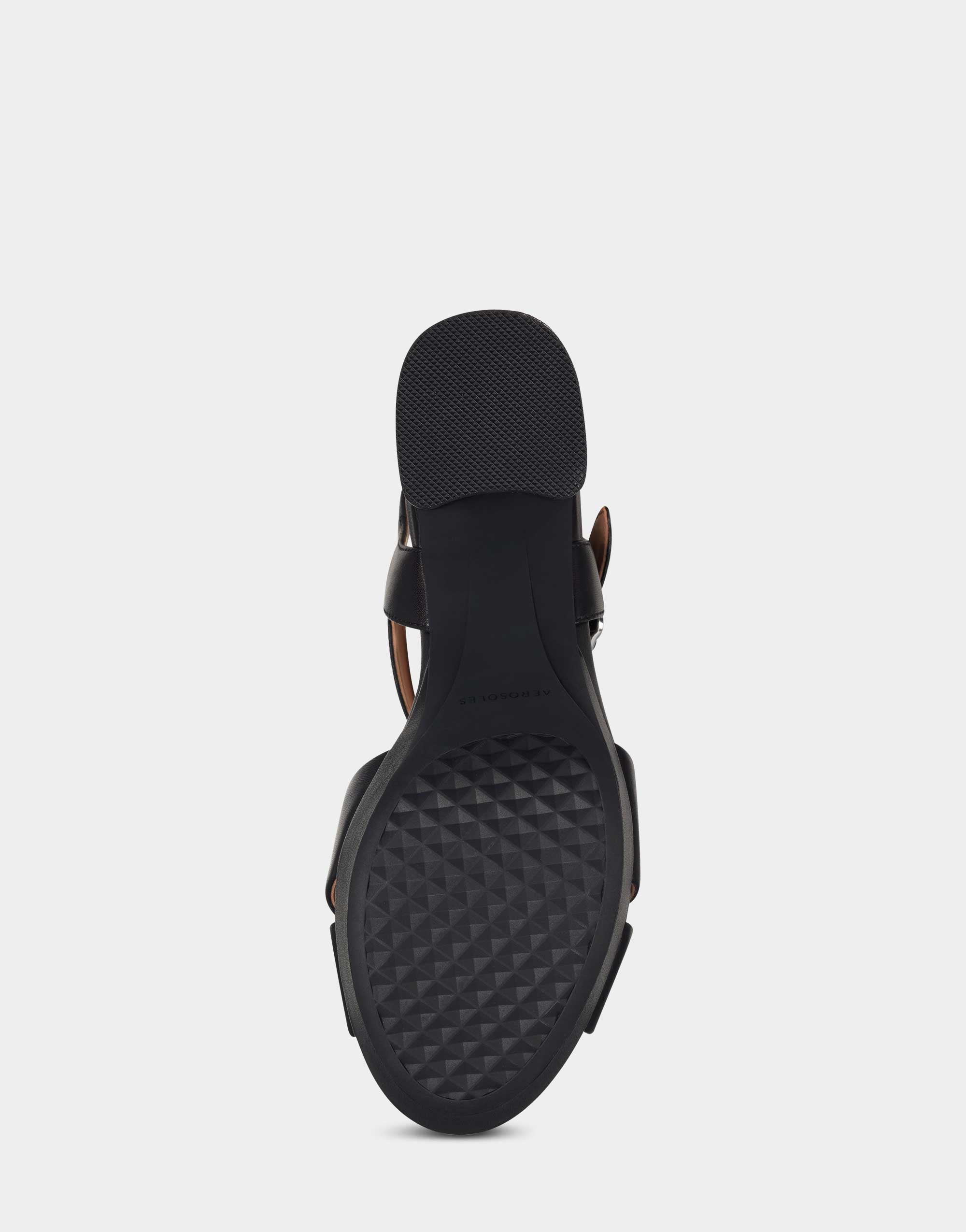 Comfortable Women's Sandal in Black Genuine Leather