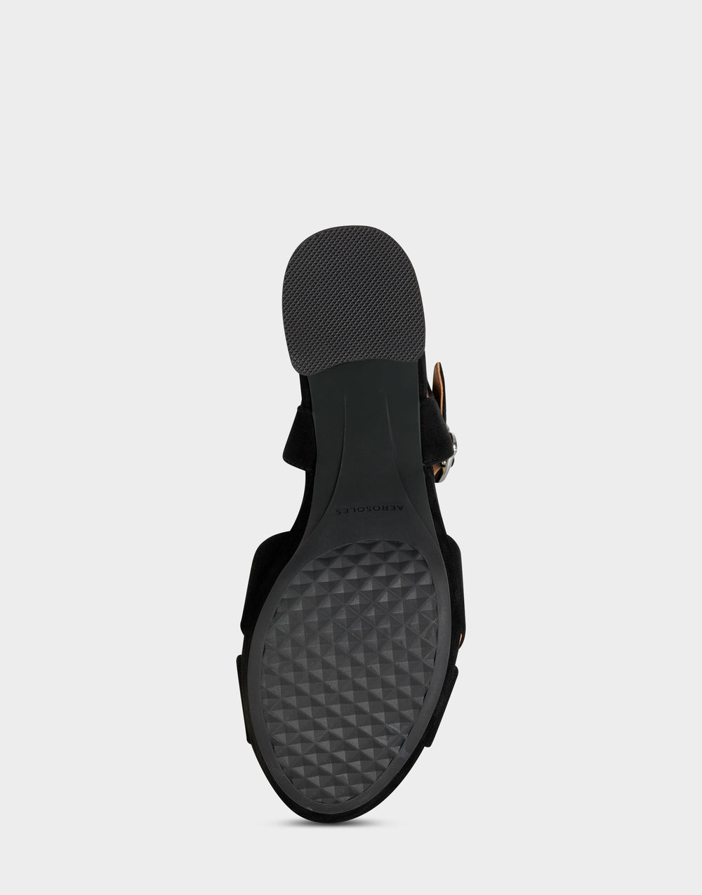 Comfortable Women's Crisscross Platform Sandal in Black Suede