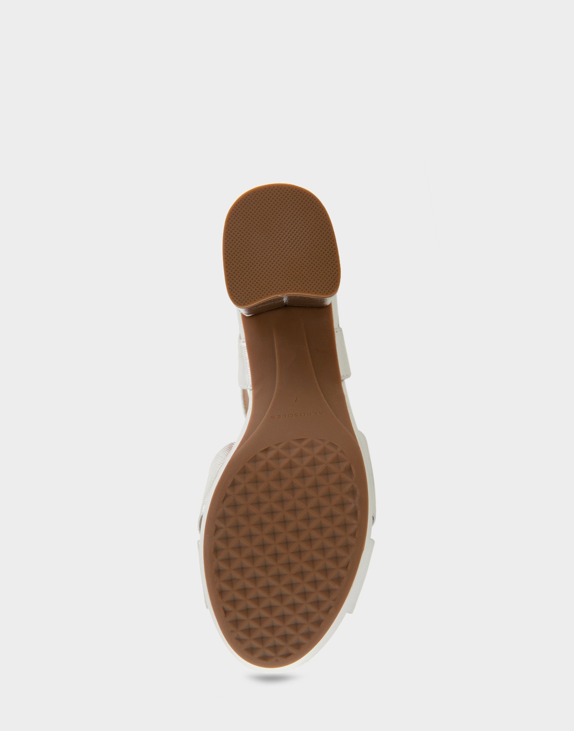 Comfortable Women's Platform Sandals in Silver Metallic Textured Faux Leather