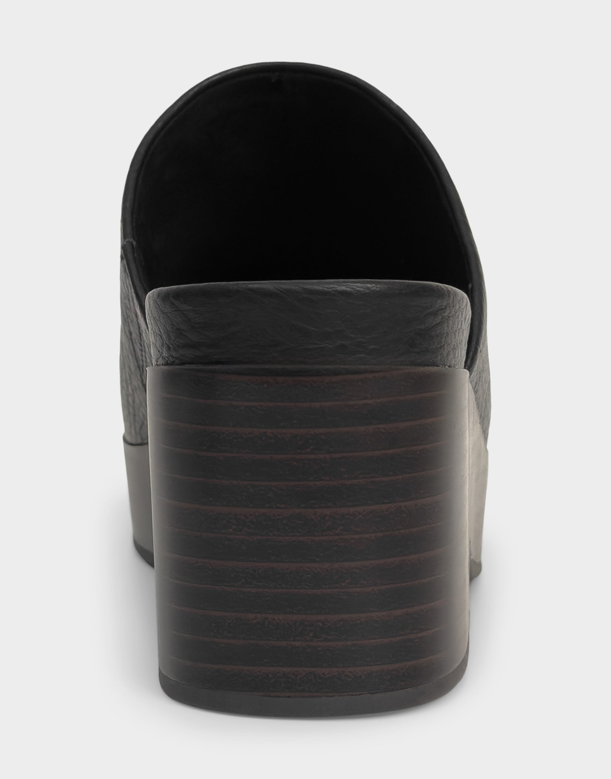 Comfortable Women's Clog In Black Faux Leather