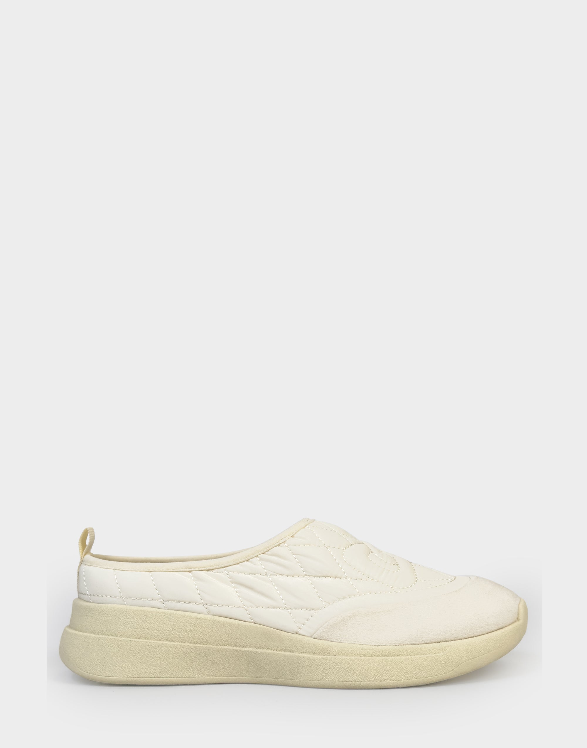 Comfortable Women's Mule Sneaker In Off White Fabric